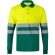Polo bicolor alta visibilidad VL Vulcan manga larga Verde/Amarillo