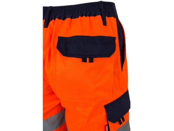 Bermudas polar bicolor de alta visibilidad Hades Naranja detalle 7