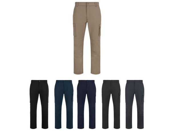 Pantalones nymphs de sarga elastica multiestiramiento 8 bolsillos detalle 1