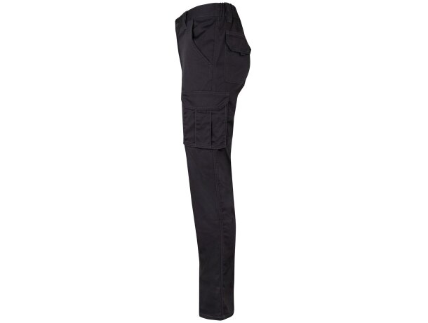 Pantalón lugh multibolsillos elástico con bolsillos de fuelle Negro detalle 49