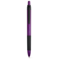 Bolígrafo metalizado con grip en varios colores negro Bolígrafo metalizado con grip en varios colores negro