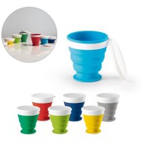 Vaso plegable Astrada silicona 250 ml con tapa PP