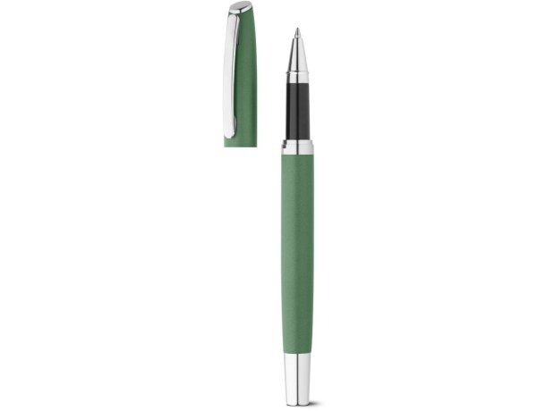 Set Re-lando roller y bolígrafo en aluminio reciclado 100% rAL Verde detalle 21