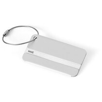 Identificador de aluminio con cable para maletas cromado satinado Identificador de aluminio con cable para maletas cromado satinado