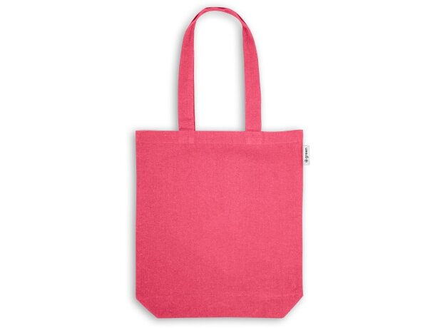Bolsa algodón poliéster reciclado asas largas 220 g/m2 Hi!dea Rosa detalle 13