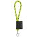Lanyard nautic short de poliamida con mosquetón de 9 mm Amarillo Neón