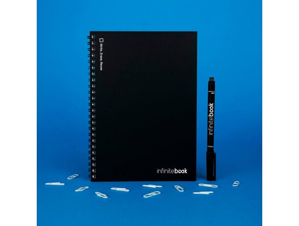 Libreta infinitebook plain a5 con páginas borrables reutilizables Negro detalle 18