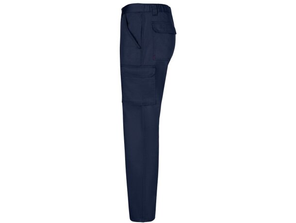 Pantalón de sarga multibolsillos Hermes con cintura elástica Azul marino detalle 21