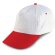 Gorra en poliester sencilla con visera color roja