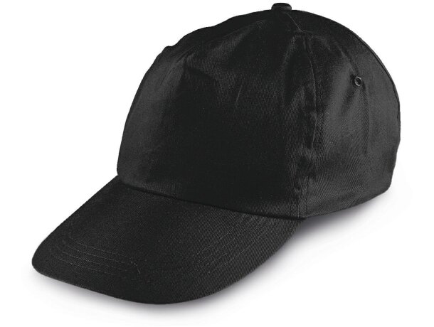 Gorra Campbel de poliester para hacer deporte personalizado negro