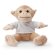 Peluche mono Monky con camiseta en poliéster suave Marrón claro detalle 3