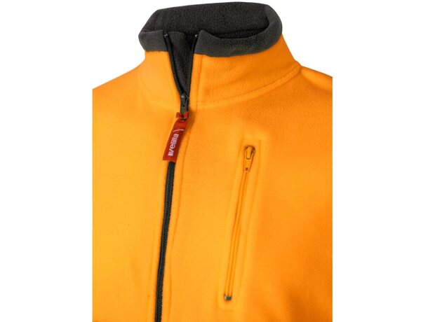 Chaqueta polar bicolor Eros con bandas reflectantes EN20471 Gris/Naranja detalle 22