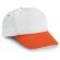 Gorra en poliester sencilla con visera color naranja