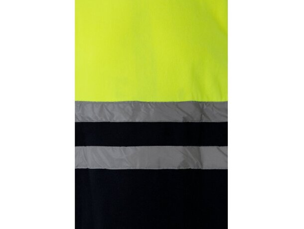 Chaqueta polar bicolor Eros con bandas reflectantes EN20471 Azul marino/Amarillo detalle 55