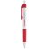 Bolígrafo con grip y clip en color rojo
