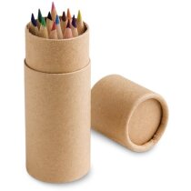 Estuche circular con 12 lápices de colores personalizado
