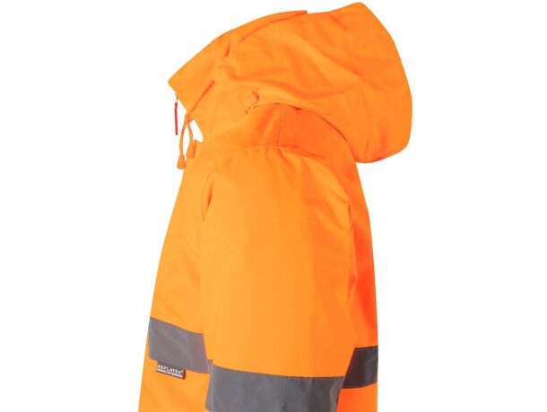 Parka bicolor themis large alta visibilidad reflectante Azul marino/Naranja detalle 5