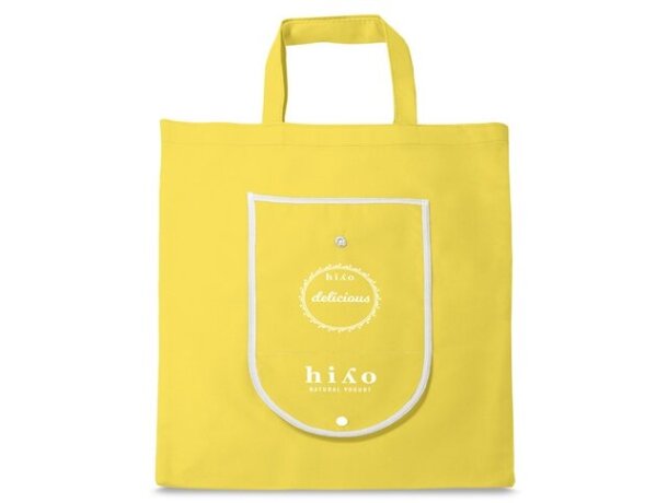 Bolsa plegable con ribete blanco amarillo