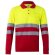 Polo bicolor alta visibilidad VL Vulcan manga larga Rojo/Amarillo