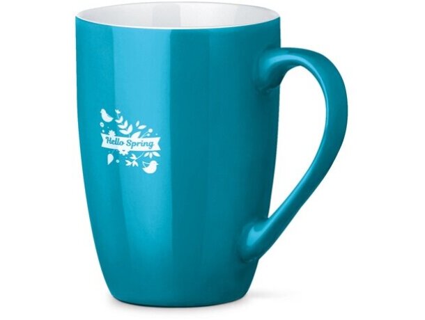 Taza de cerámica 370 ml azul claro