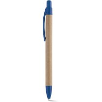 Bolígrafo papel craft con punta de plástico barato azul