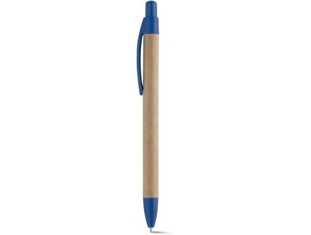 Bolígrafo Remi papel craft con punta de plástico barato azul