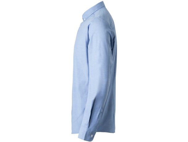 Camisa Oxford Prithvi elástica manga larga para profesionales Azul detalle 15