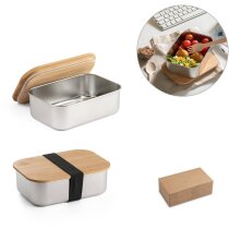 Fiambrera corporativa Shino hermética acero inoxidable bambú