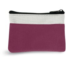 Llavero monedero combinado personalizado burdeos