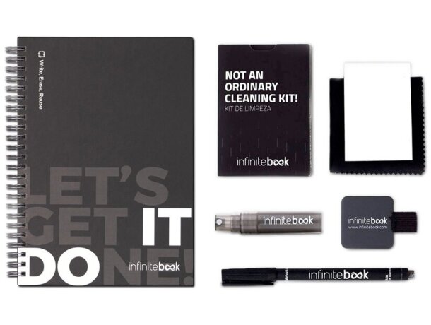 Kit Infinitebook con tapa dura y bloc reutilizable Negro detalle 8