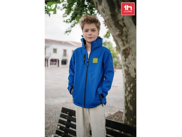 Chaqueta softshell infantil Zagreb Kids con capucha desmontable detalle 1