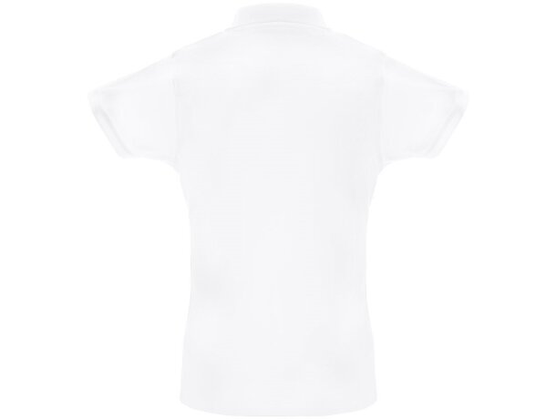 Polo mujer Berlin Women blanco algodón piqué manga corta Blanco detalle 3