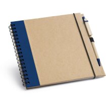 Libreta de cartón tamaño A5 y boli a juego personalizada azul Libreta de cartón tamaño A5 y boli a juego personalizada azul