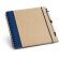 libreta de carton tamano a5 y boli a juego personalizada azul