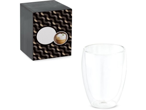 Vaso machiato cup de vidrio borosilicato con doble pared 350ml detalle 1