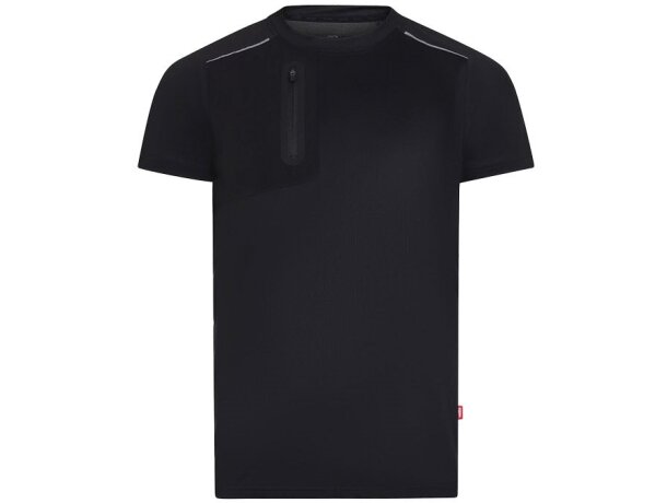 Camiseta técnica tipo gofre VL Rhea Negro detalle 19