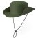 Sombrero de poliester con cordón ajustable en dos colores verde oscuro