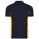 Polo piqué bicolor Supay manga corta con cuello en canalé Azul marino/Amarillo detalle 28