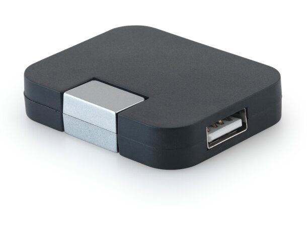 Concentrador Jannes USB 2&#039;0 personalizado negro