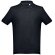Polo Adam de algodón piqué cardado con cuello canalé Azul eclipse