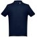 Polo Adam de algodón piqué cardado con cuello canalé Azul