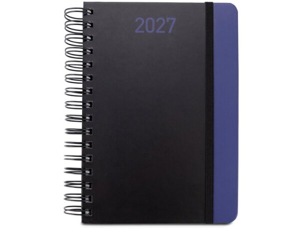 Agenda a5 brecht de papel reciclado con tapa dura y anillas Azul detalle 10