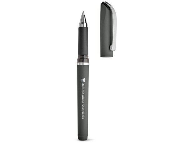Bolígrafo  de plástico con clip de metal bolt gris