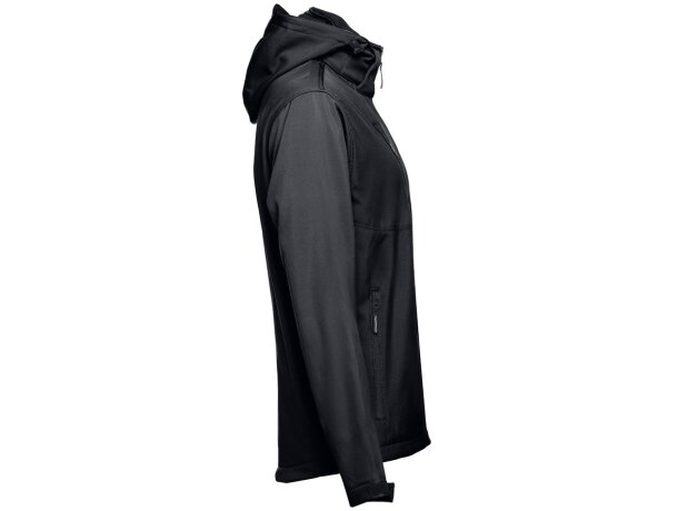 Chaqueta softshell zagreb con capucha removible para hombre Negro detalle 32