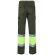 Pantalón de sarga bicolor VL Athena con bandas reflectantes Verde militar/Amarillo detalle 8