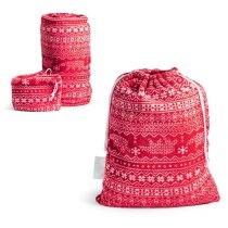 Manta de viaje personalizada con motivos navideños Laponia polar anti-pilling