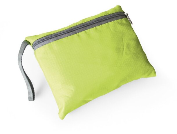 Mochila Barcelona plegable con bolsillo frontal Verde claro detalle 2