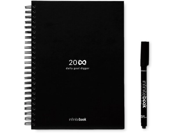 Planificador Infinite A5 con páginas de pizarra reutilizables Negro detalle 24