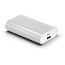 Batería portátil plateada de 4000mah personalizada cromado satinado Batería portátil plateada de 4000mah personalizada cromado satinado