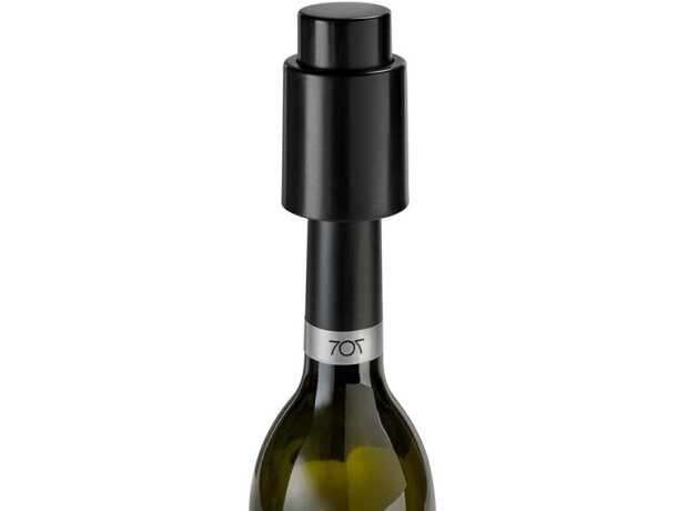 Tapón para botellas de plástico negro